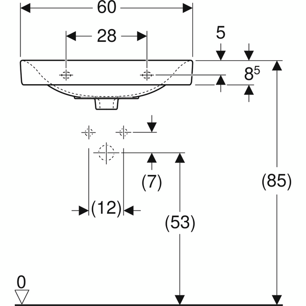 Pesuallas IDO Glow l 60 x s 44 x k 17cm