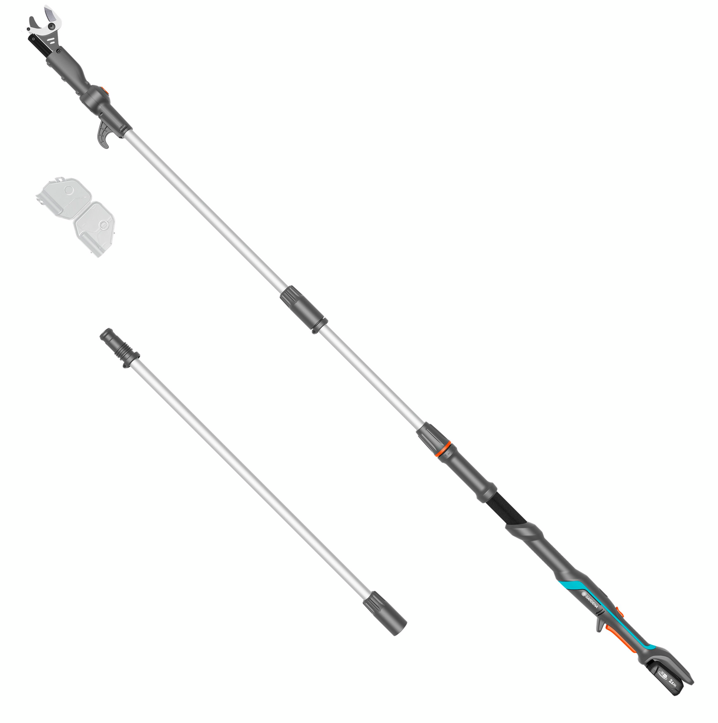 Akkuoksaleikkuri GARDENA teleskooppi HighCut 360/18V P4A Set 1x2,0Ah