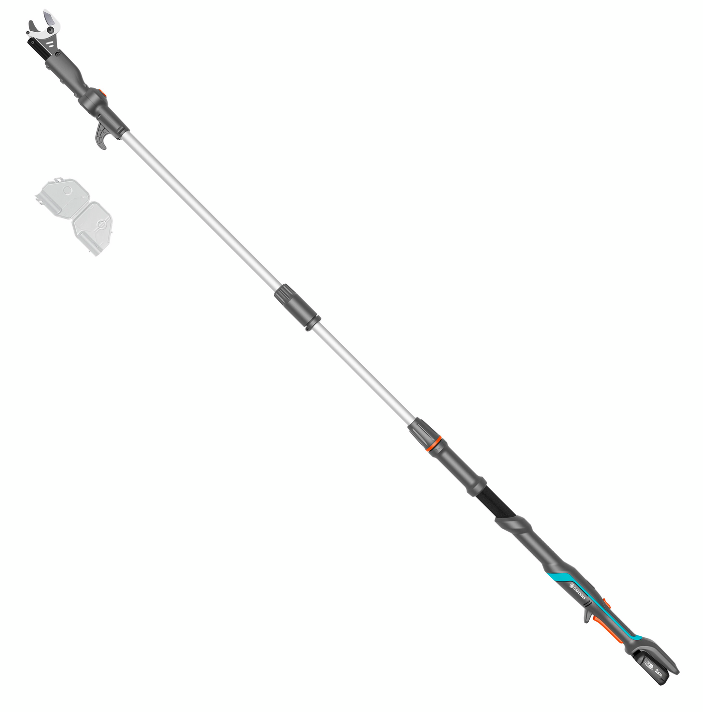 Akkuoksaleikkuri GARDENA teleskooppi HighCut 250/18V P4A Set 1x2,0Ah