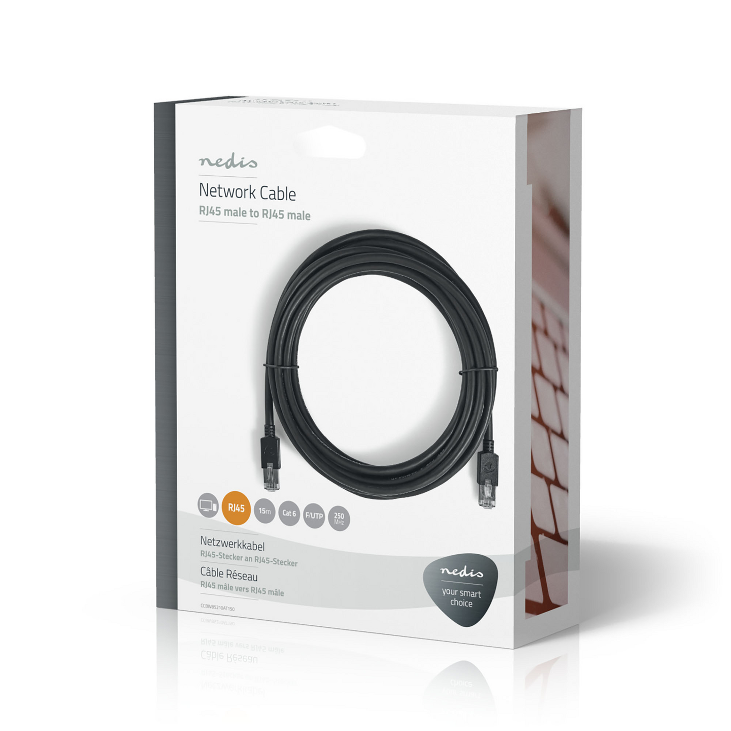 Verkkokaapeli Nedis CAT6 RJ45 15m