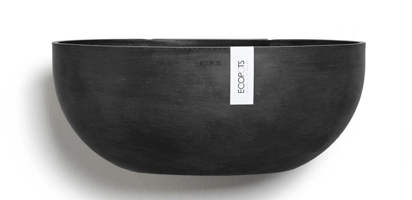 Seinäruukku Ecopots Sofia 43cm tummanharmaa