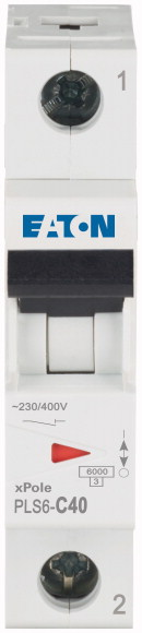 Johdonsuojakatkaisija Eaton PLS6-C40, 6KA 1-napainen C 40A
