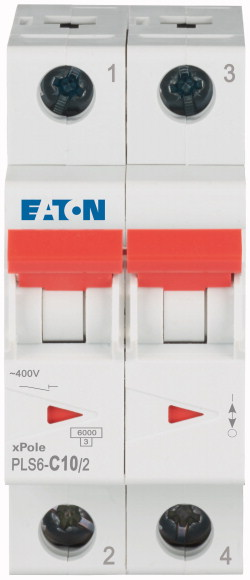 Johdonsuojakatkaisija Eaton PLS6-C10/2 6KA 2-napainen C 10A