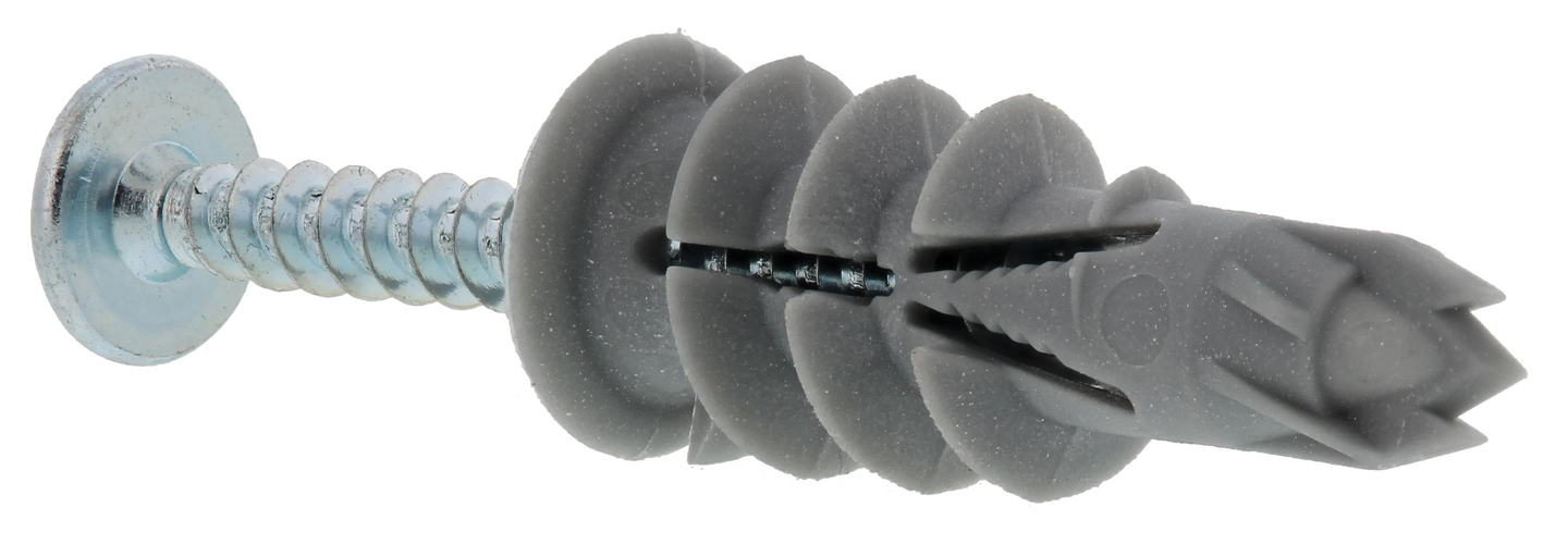 Kipsilevyankkuri+ruuvi SPIT DRIVA 4,5x45 muovi uppokanta TP10 100kpl