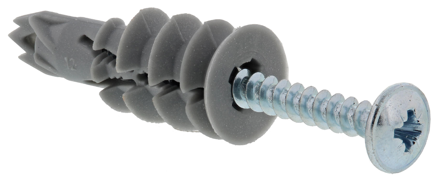 Kipsilevyankkuri+ruuvi SPIT DRIVA 4,5x45 muovi uppokanta TP10 100kpl