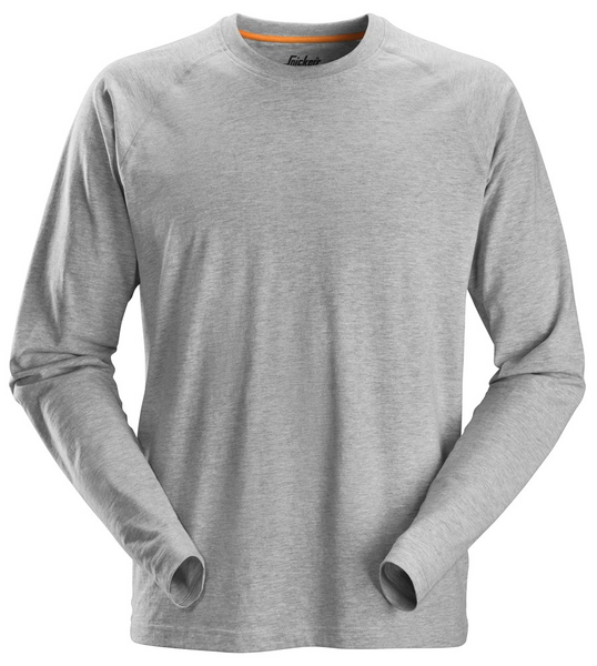 T-paita Snickers AllroundWork 2410-2800 pitkähihainen harmaameleerattu