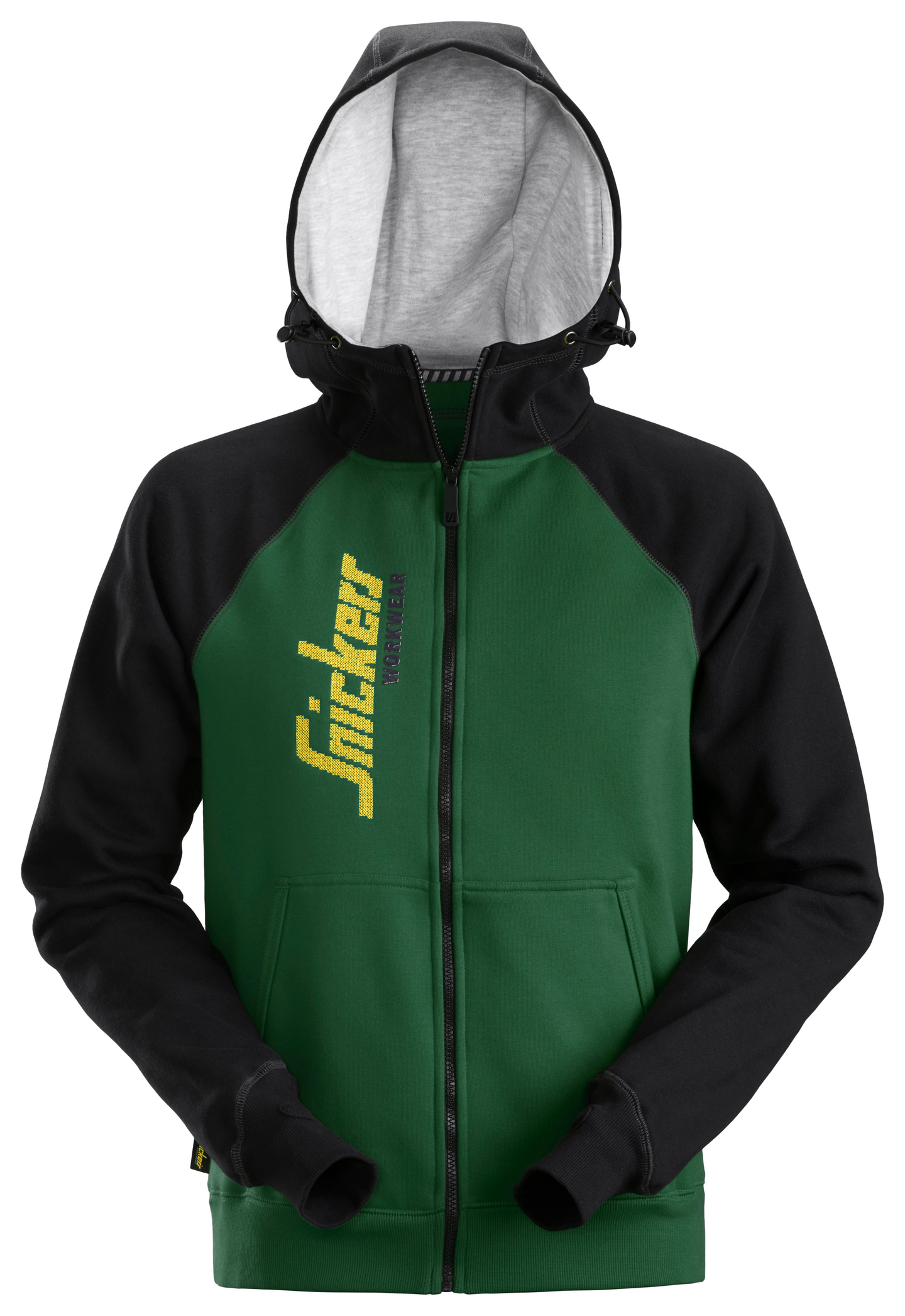 Huppari Snickers 2888-3904 vetoketju logo vihreä/musta