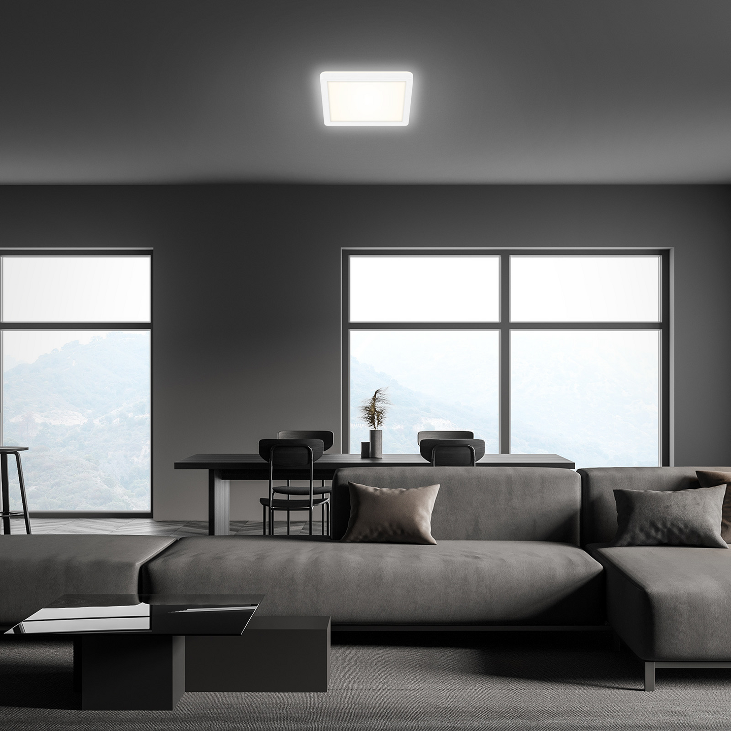 Kattovalaisin Brilo Ultra Slim led 190x190mm 1400lm 12W 4000K IP20