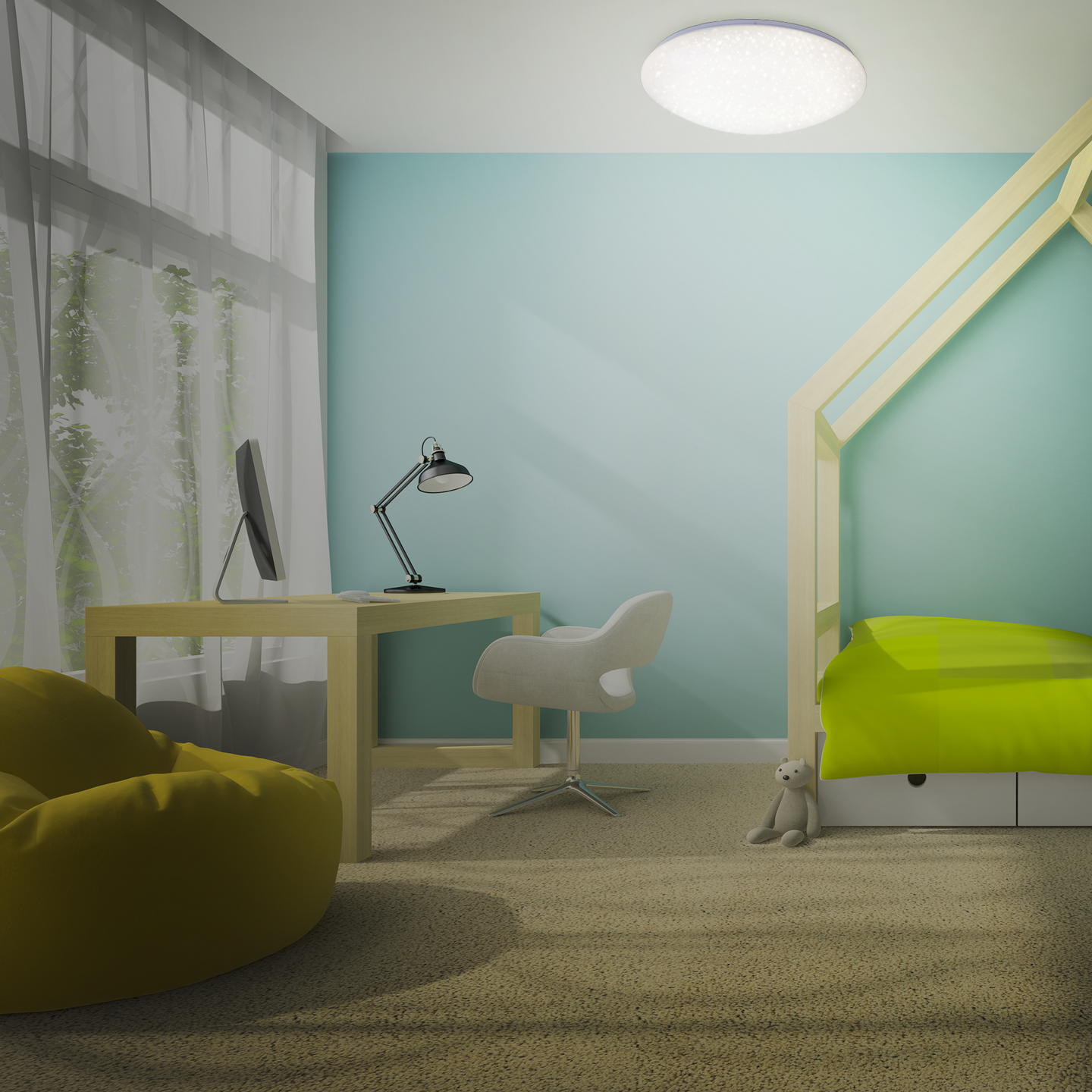 Plafondi Brilo tähtitaivas led 480mm 2400lm 24W IP20