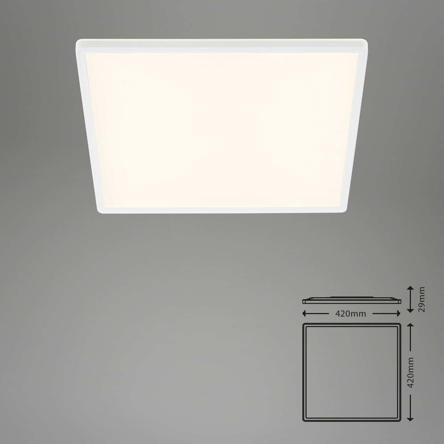 Kattovalaisin Brilo Ultra Slim led 420x420mm 3000lm 22W 4000K IP20