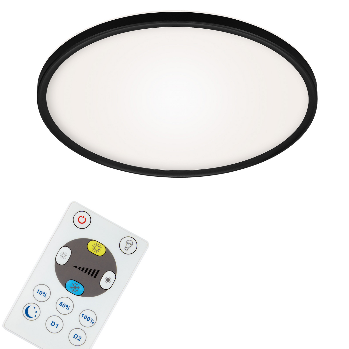 Kattovalaisin Brilo Ultra Slim CCT led 420mm 3000lm 22W IP20 musta