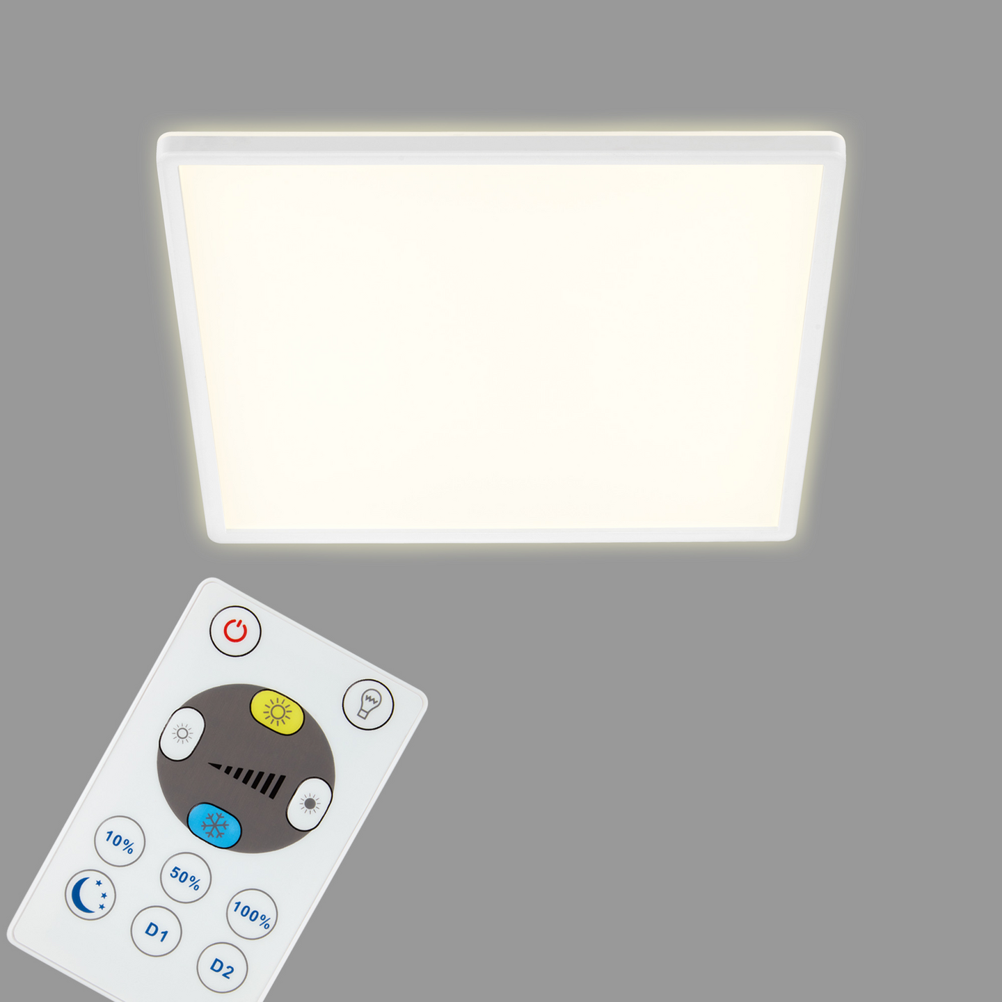 Kattovalaisin Brilo Ultra Slim CCT led 420x420mm 3000lm 22W IP20 musta