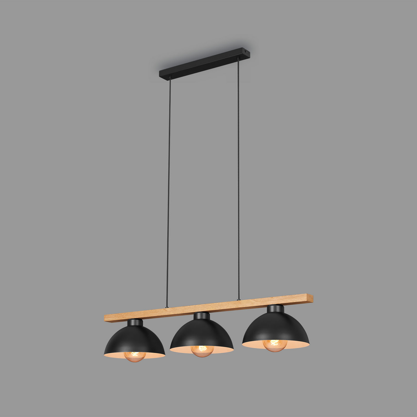 Riippuvalaisin Brilo Vintage 3-osainen 980x250x1035mm E27