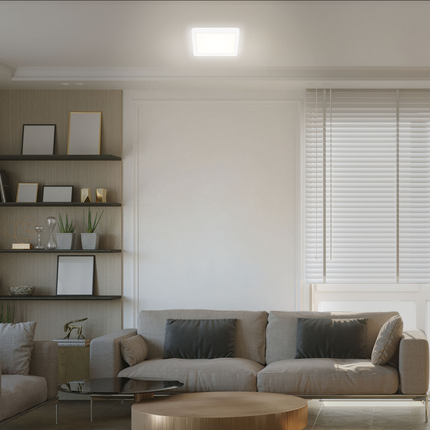 Kattovalaisin Brilo Ultra Slim led 190x190mm 1400lm 12W 4000K IP20