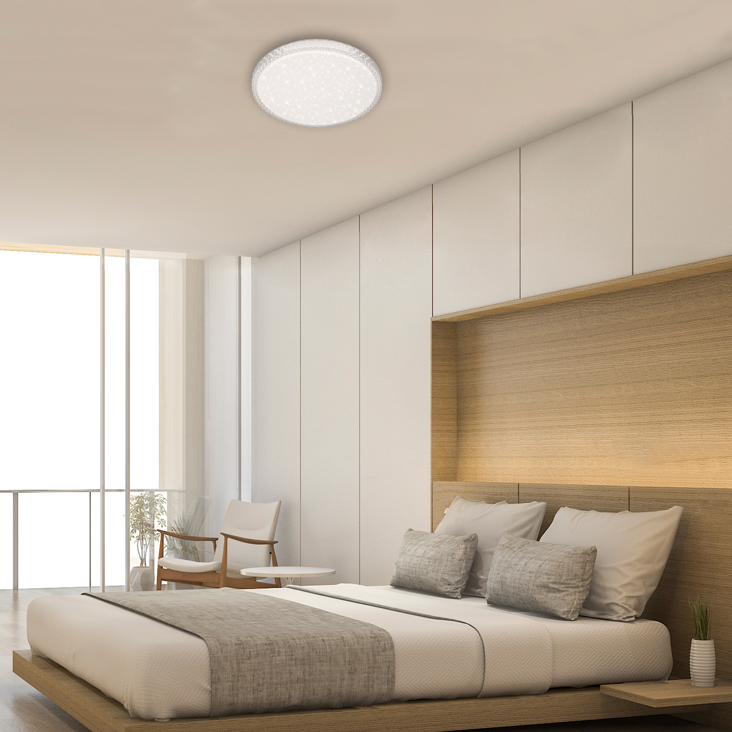 Plafondi Brilo tähtitaivas led 393mm 2400lm 24W CCT IP20