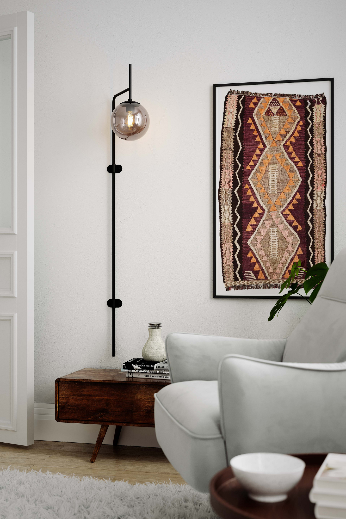 Seinävalaisin By Rydéns Boyle XL savunharmaa