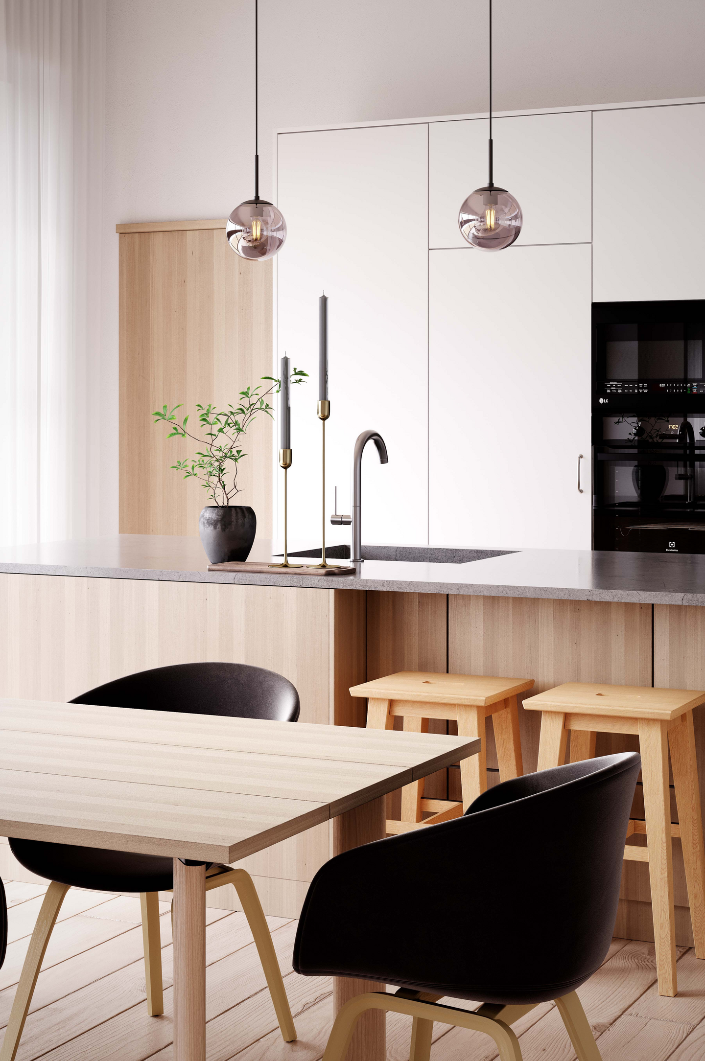 Riippuvalaisin By Rydéns Boyle savunharmaa