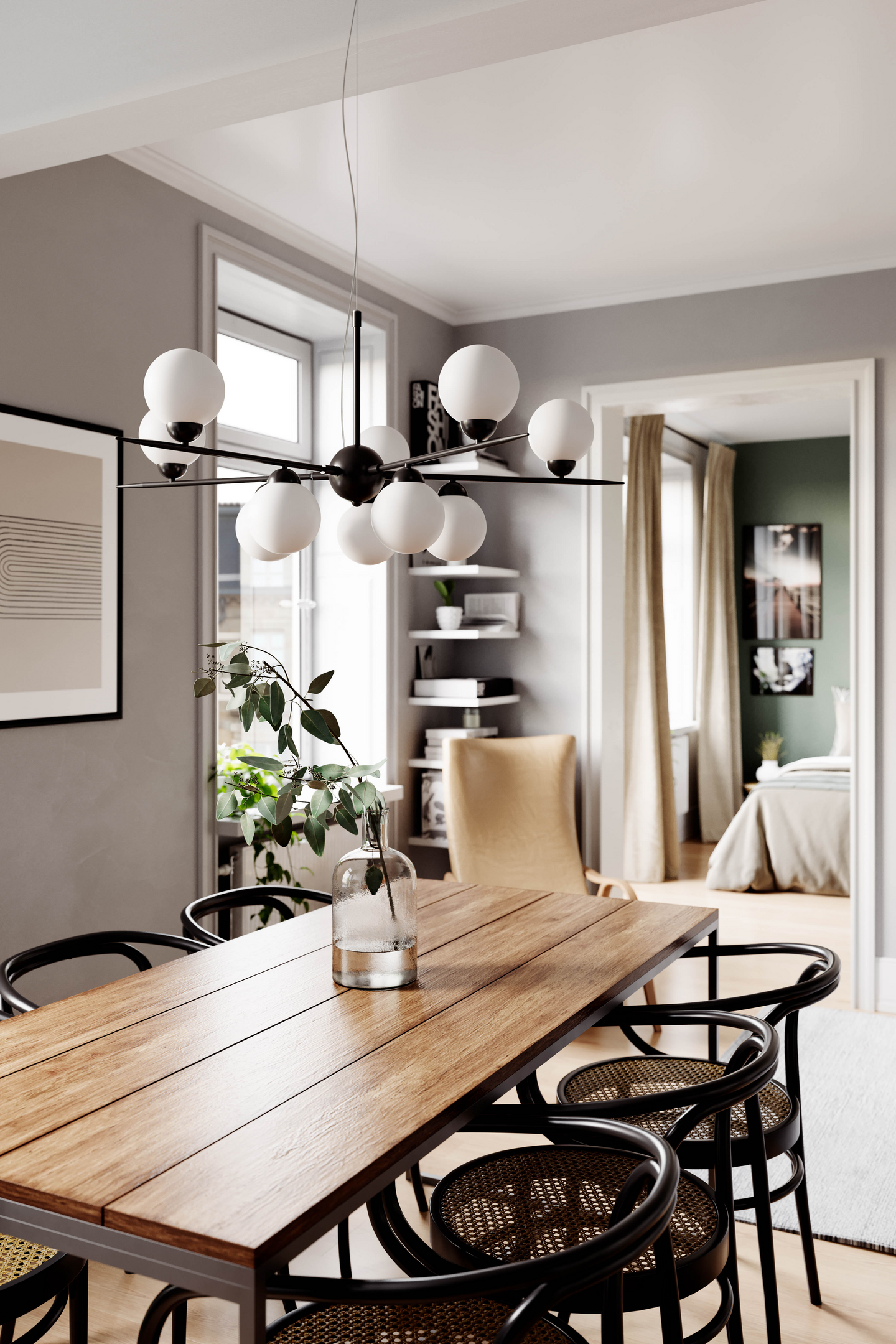 Riippuvalaisin By Rydéns Punto 10-osainen musta