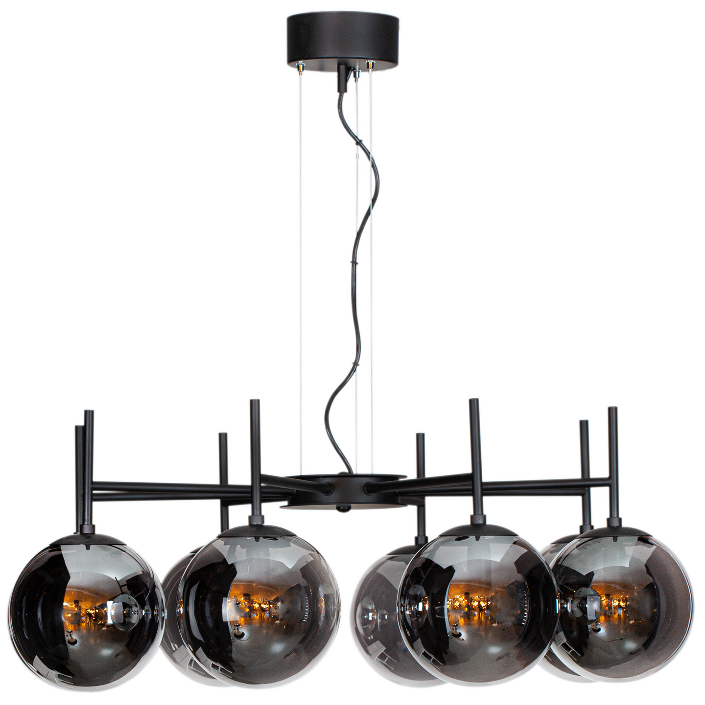 Riippuvalaisin By Rydéns Boyle 8-osainen savunharmaa