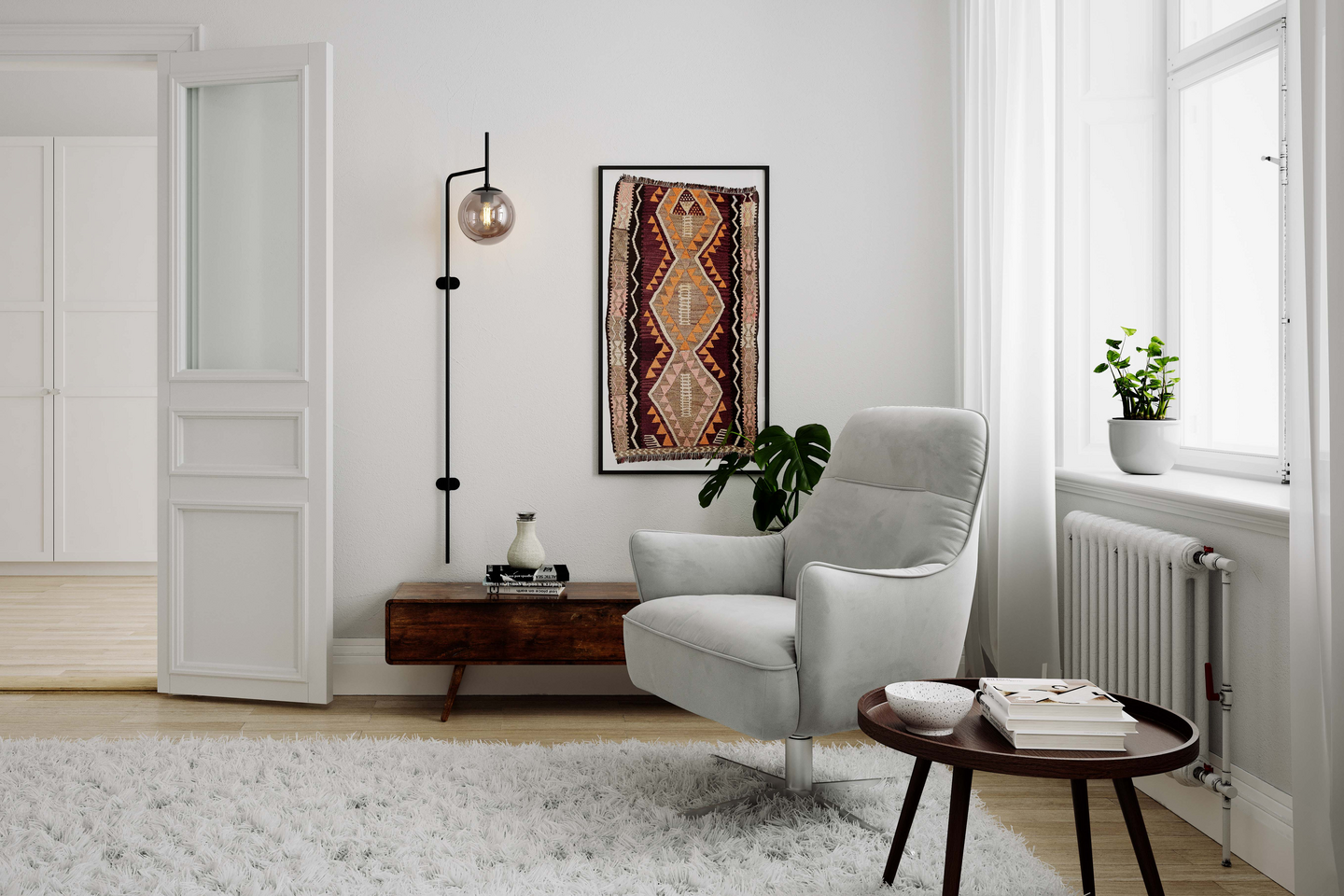 Seinävalaisin By Rydéns Boyle XL savunharmaa