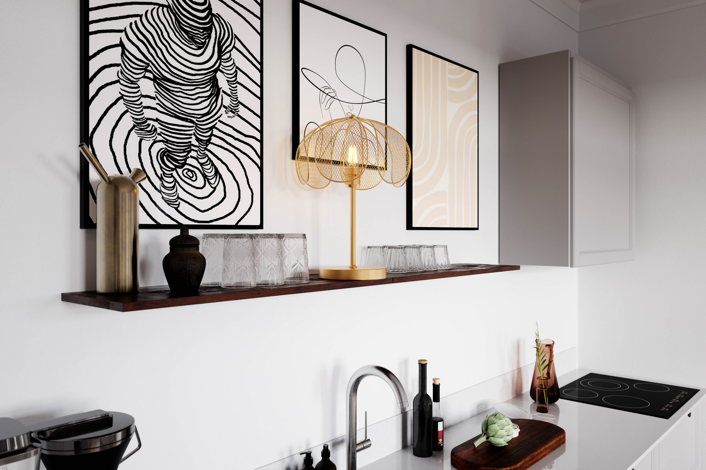 Pöytävalaisin By Rydéns Daisy kulta