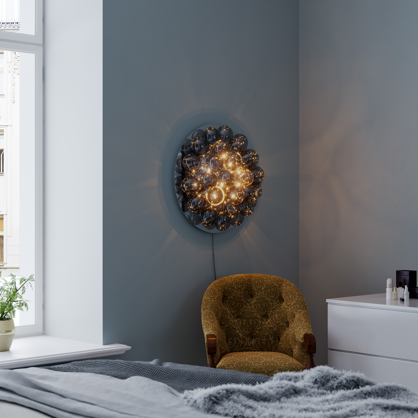 Seinävalaisin By Rydéns Gross savunharmaa