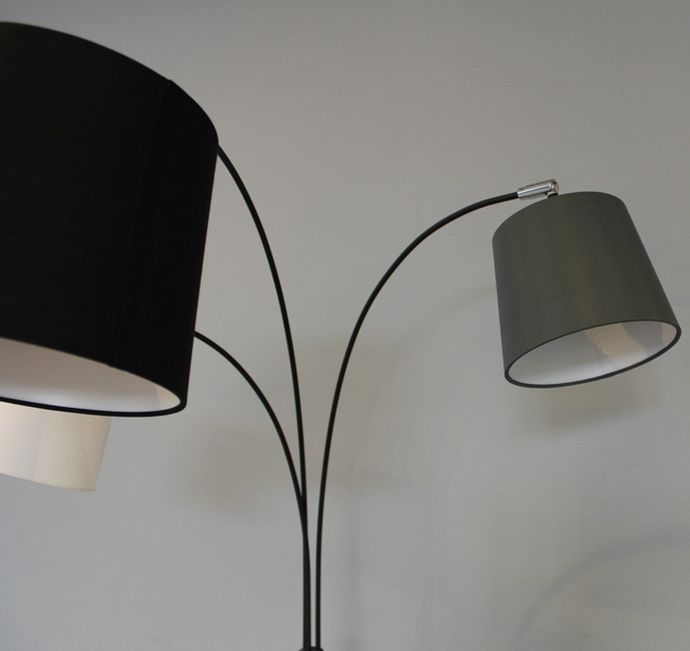 Lattiavalaisin By Rydéns Foggy 3-osainen hiekanmusta