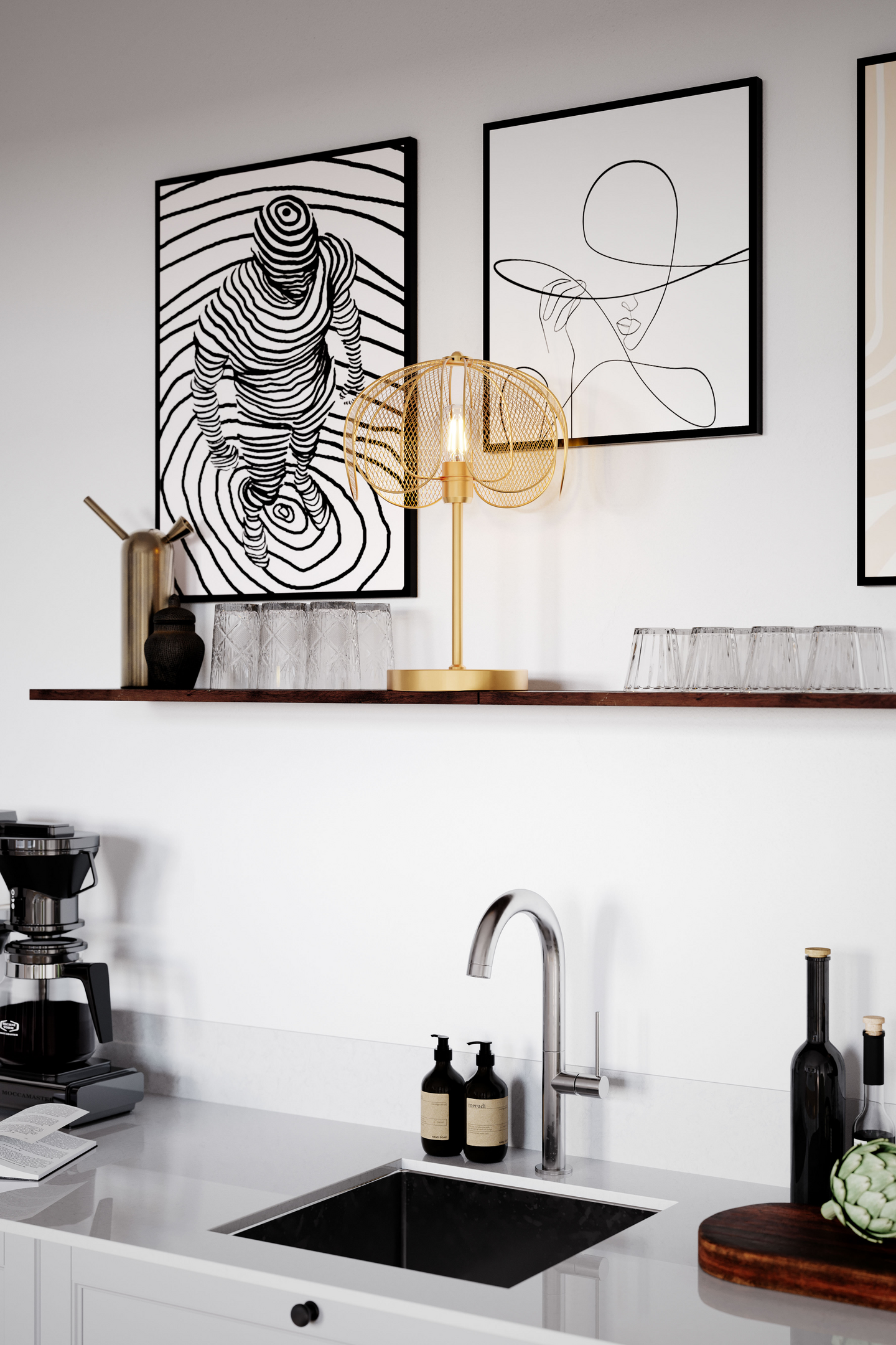 Pöytävalaisin By Rydéns Daisy kulta