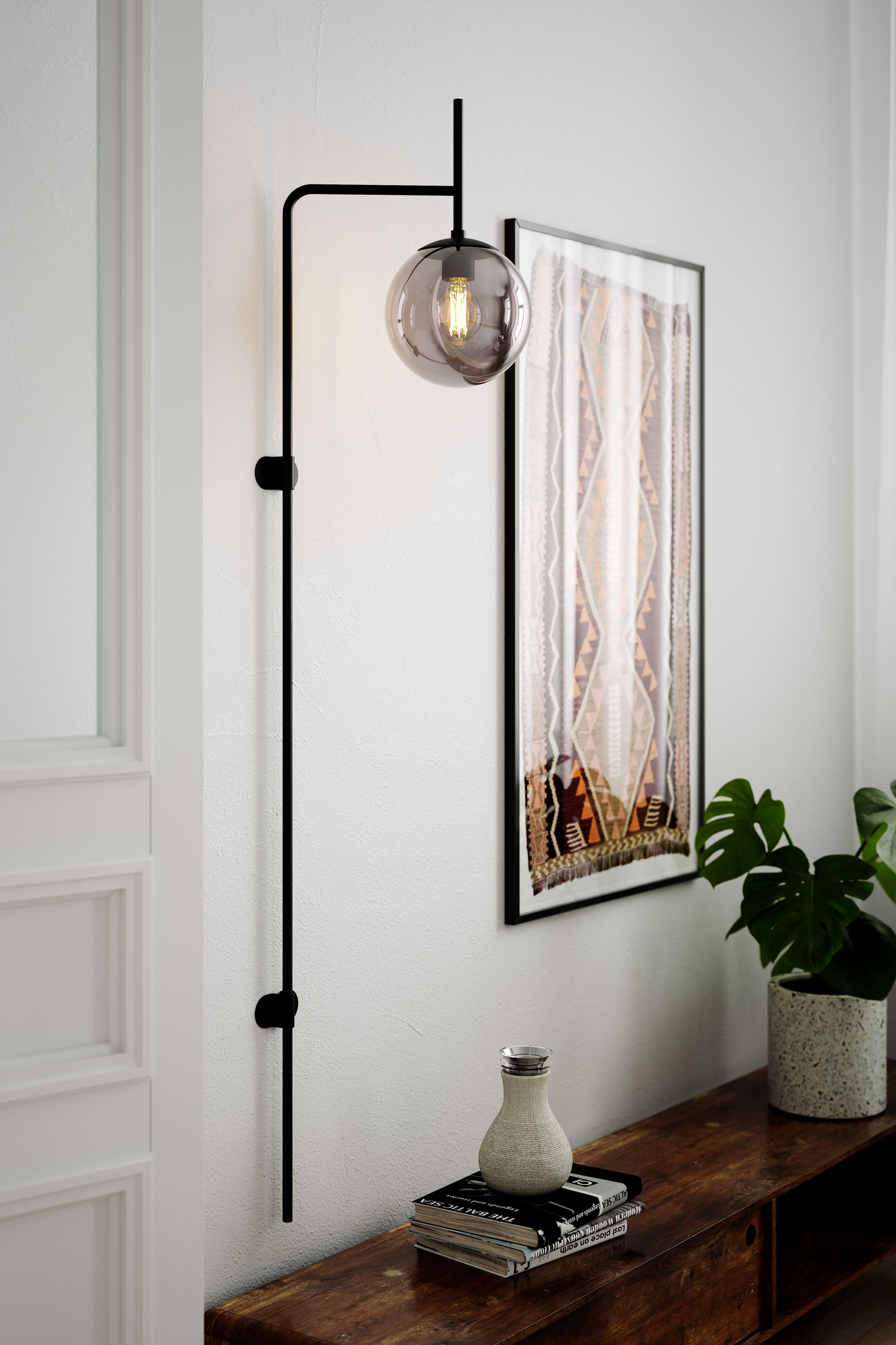 Seinävalaisin By Rydéns Boyle XL savunharmaa