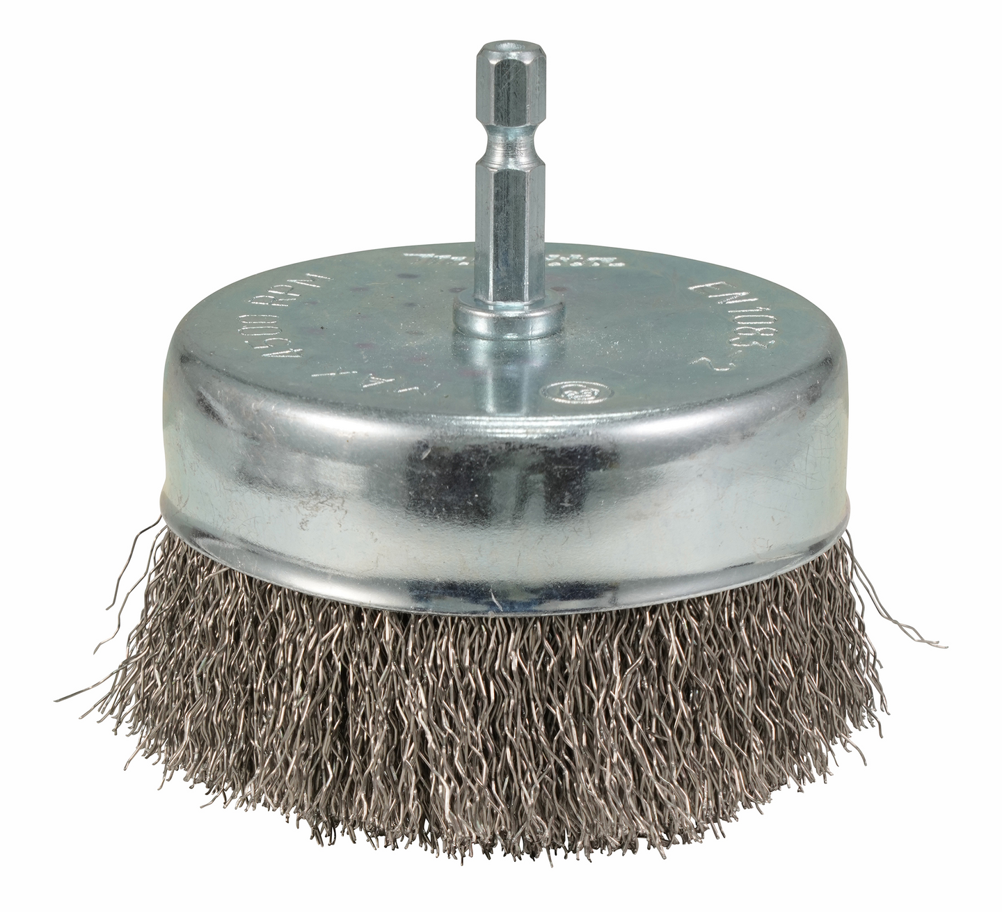 Teräsharja Makita 80mm kuppiharja poimutettu rst 1/4"