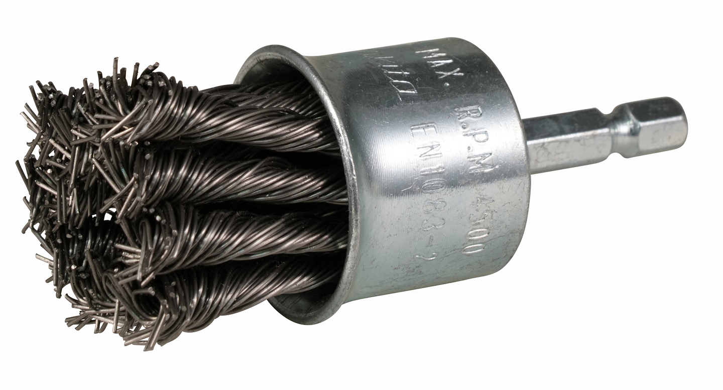 Teräsharja Makita 28mm pensseliharja punottu rst 1/4in