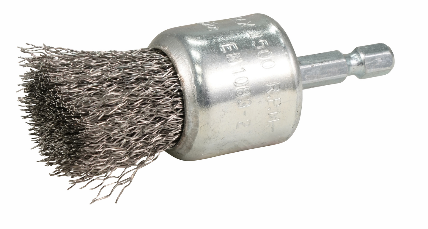 Teräsharja Makita 28mm pensseliharja poimutettu rst 1/4"