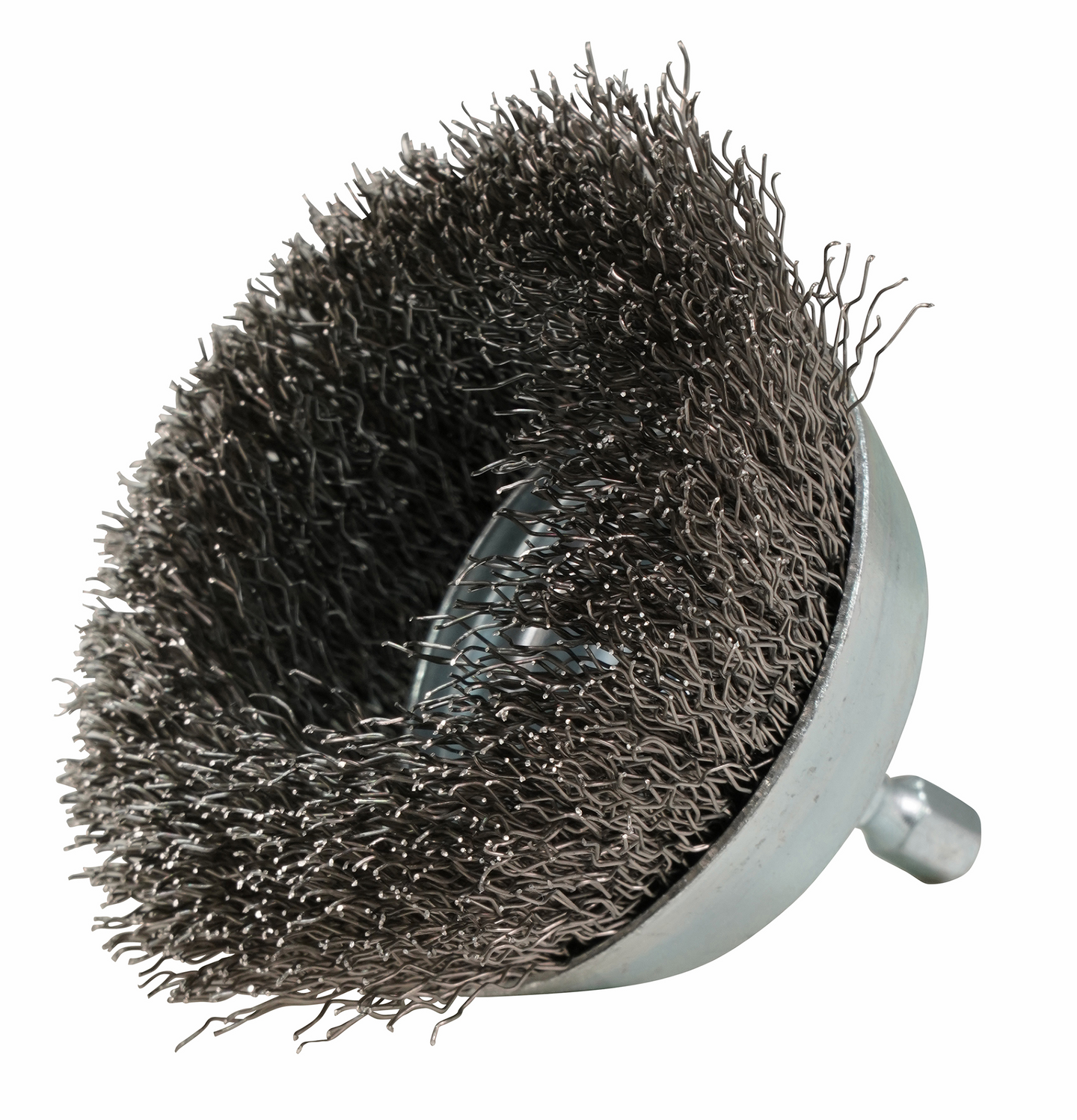 Teräsharja Makita 75mm kuppiharja poimutettu rst 1/4"