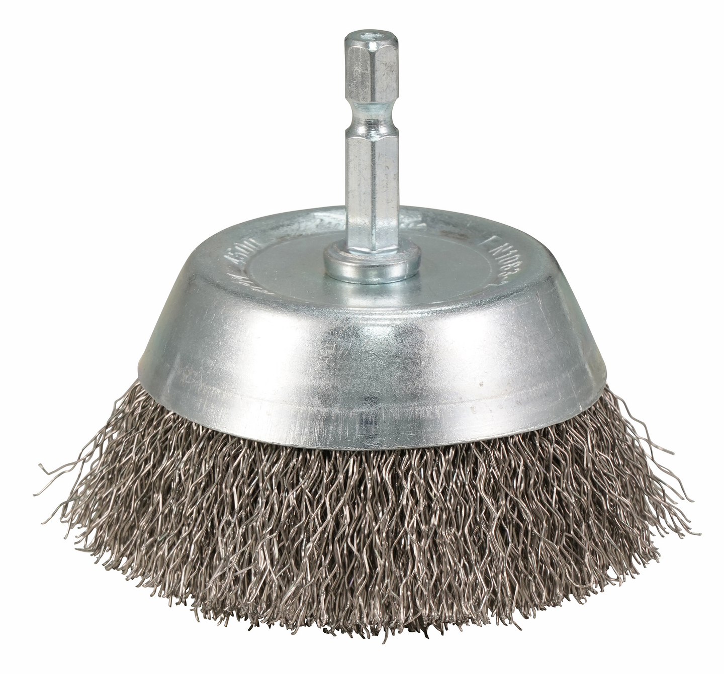 Teräsharja Makita 75mm kuppiharja poimutettu rst 1/4"