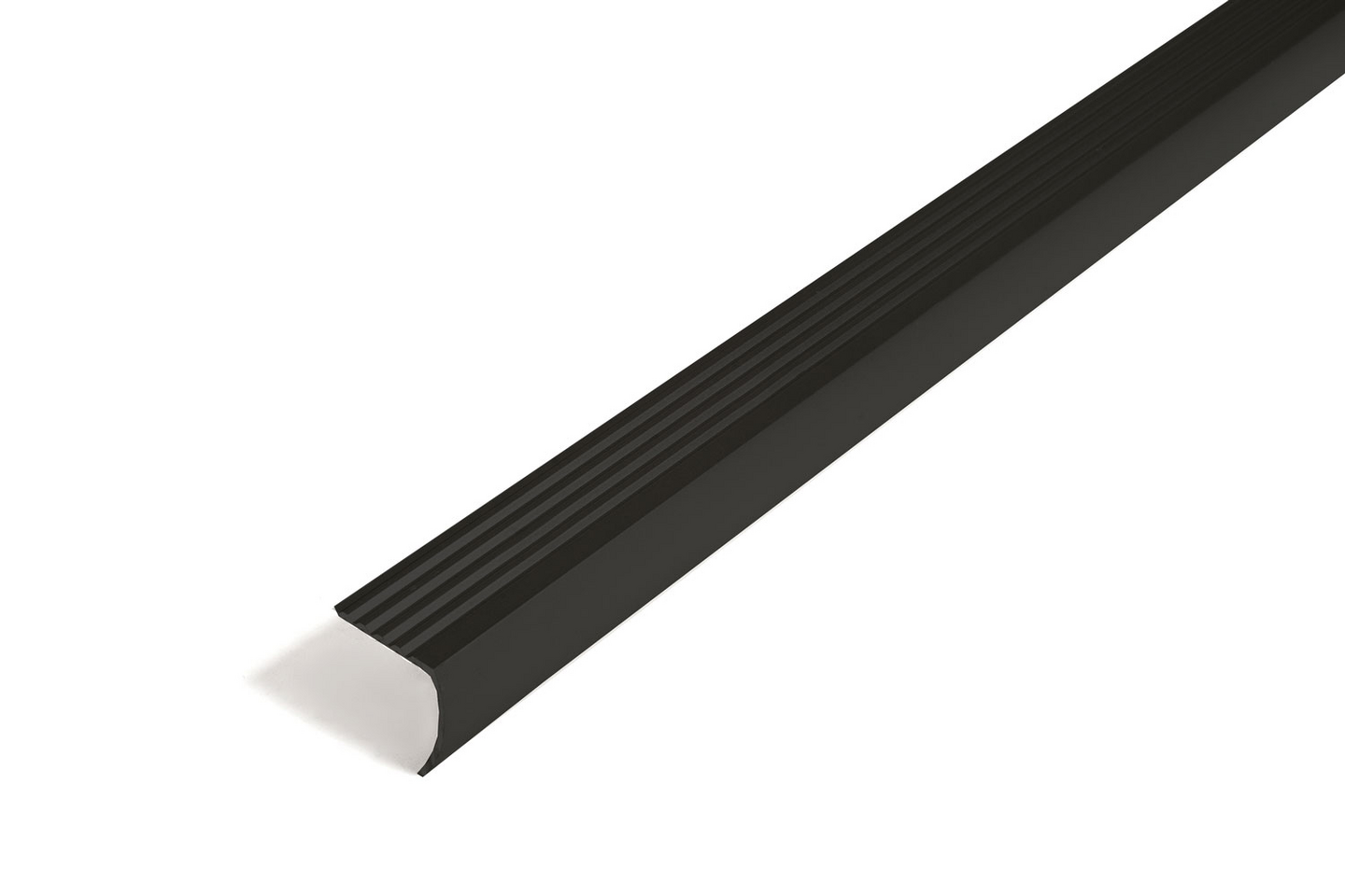 Askelkulmalista 29x29mm musta-anodisoitu uritettu reijitetty 2000mm