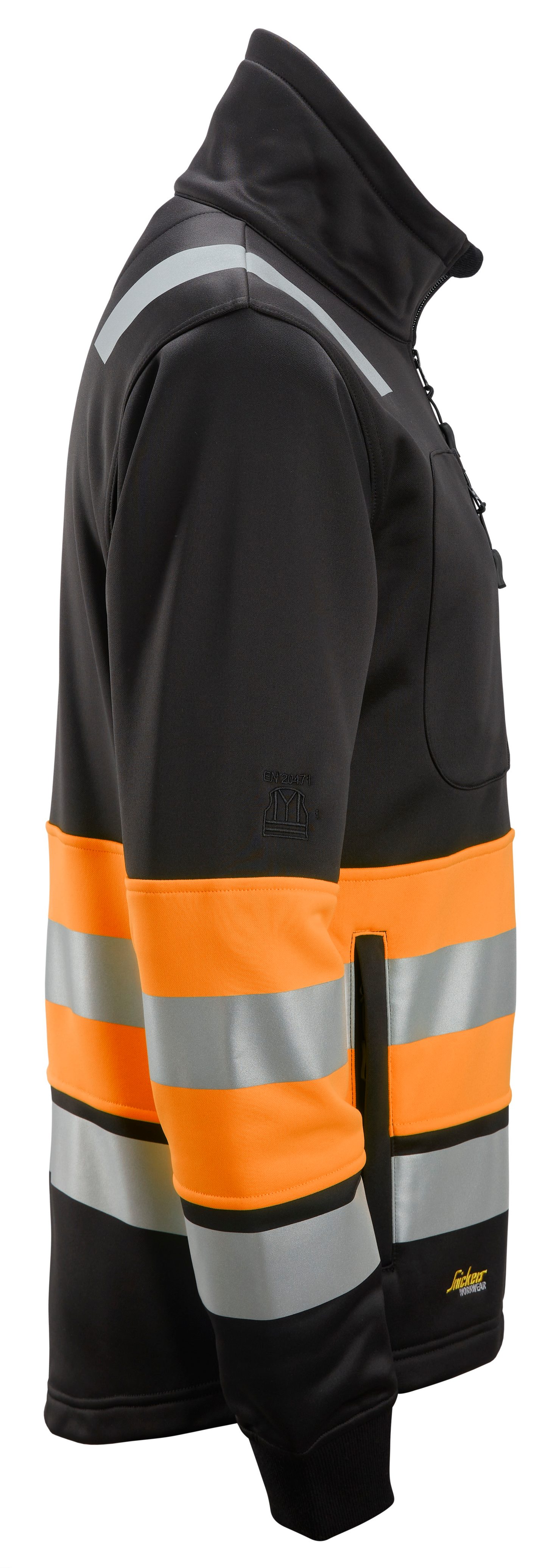 Työtakki Snickers 8034-0455 Hi-Vis lk 1 musta/huomio-oranssi