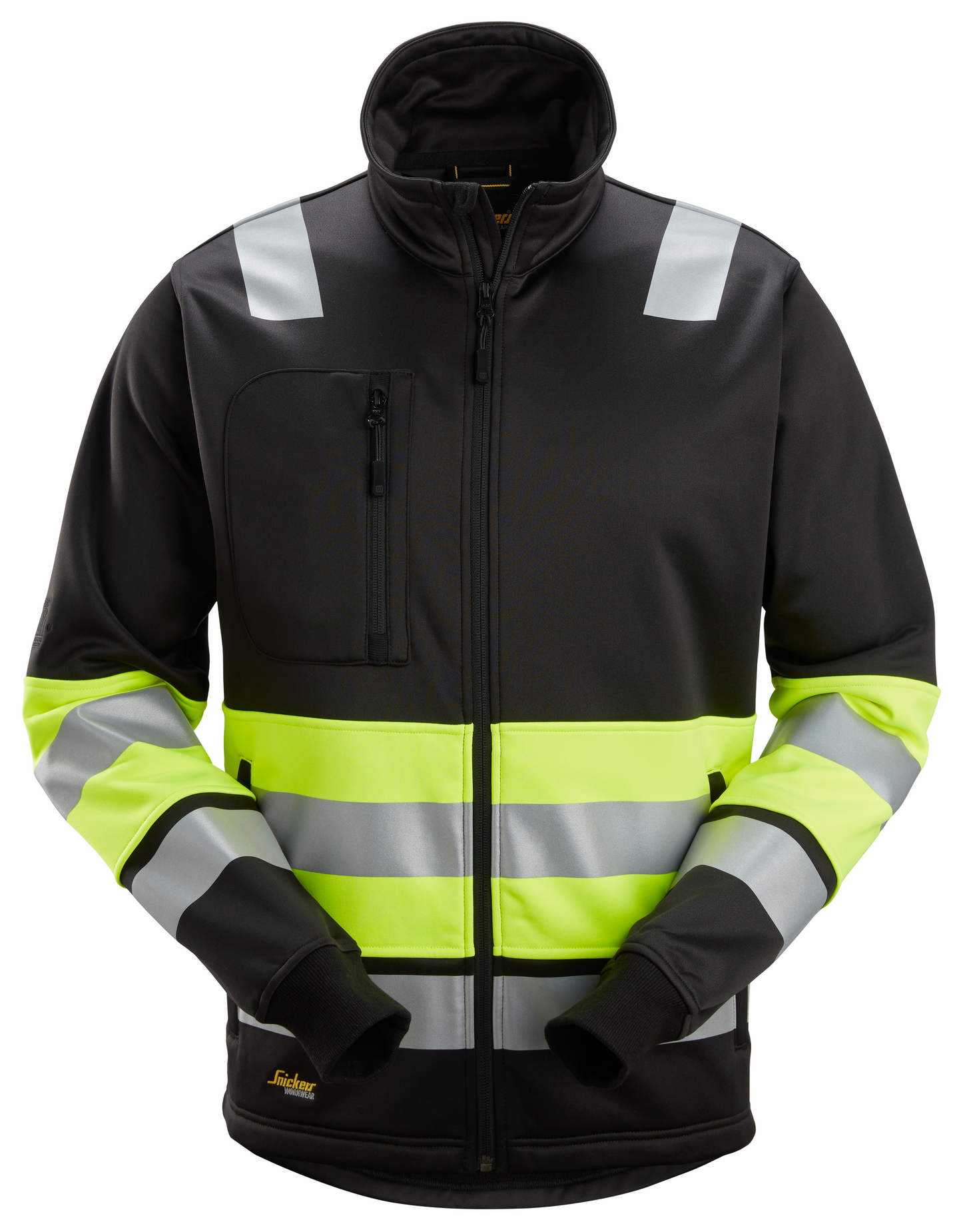 Työtakki Snickers 8034-0466 Hi-Vis lk 1 musta/huomiokeltainen