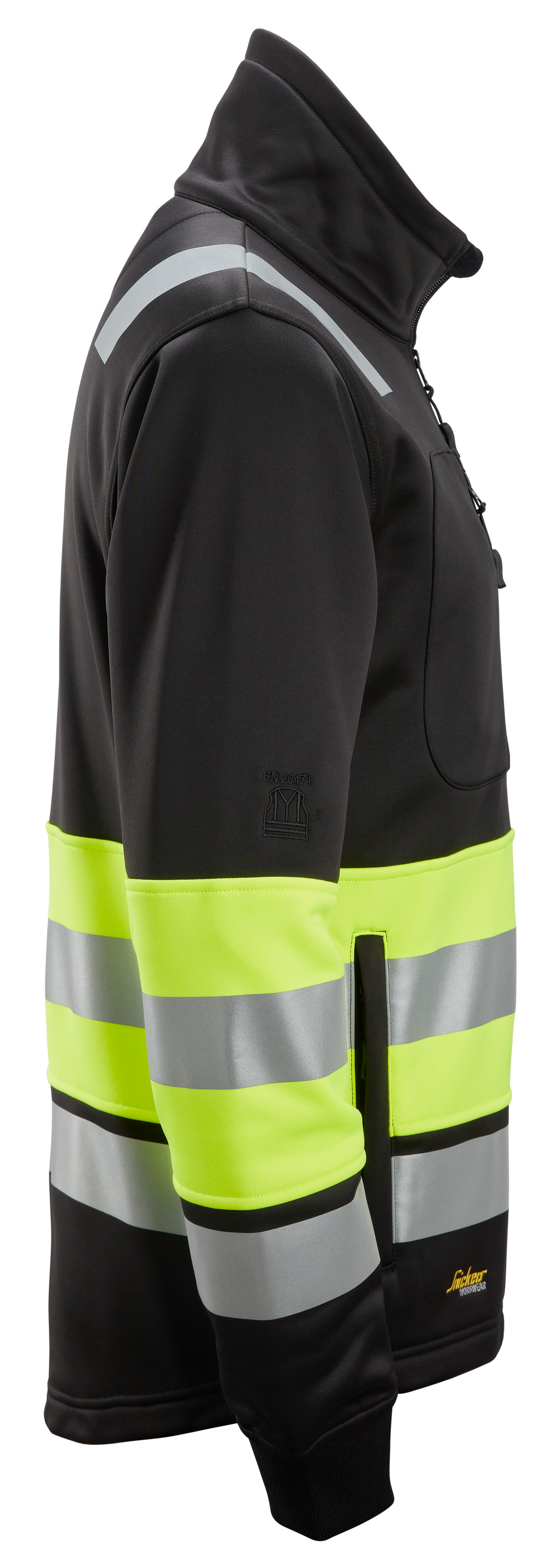 Työtakki Snickers 8034-0466 Hi-Vis lk 1 musta/huomiokeltainen