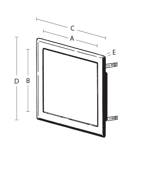 Tarkastusluukku Dione Push-Up valkoinen RAL9016