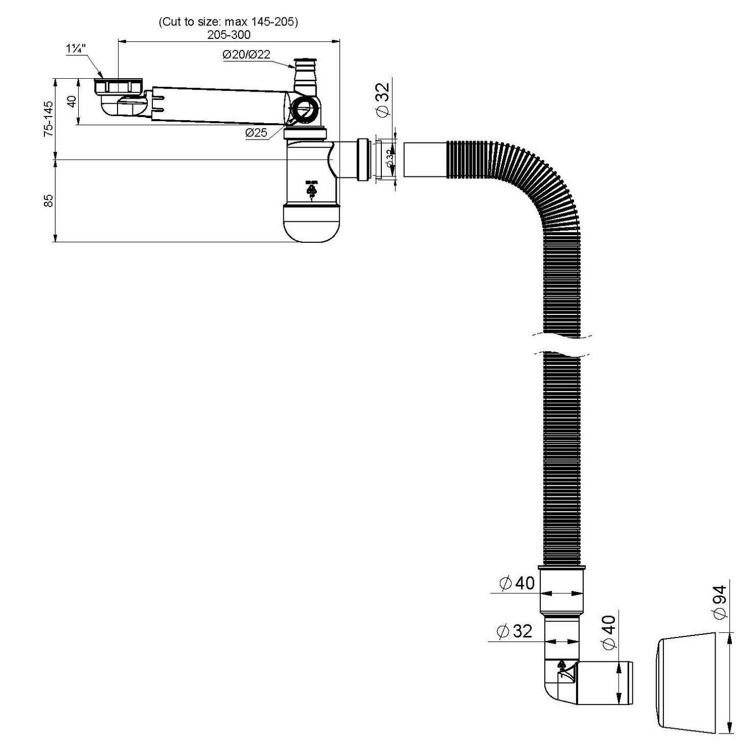 Vesilukko Prevex Preloc 320 13765