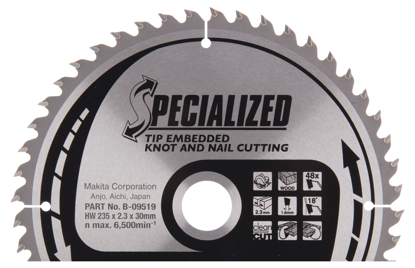 Pyörösahanterä Makita Specialized 235x30x2,3mm Z-48 naulainen puu