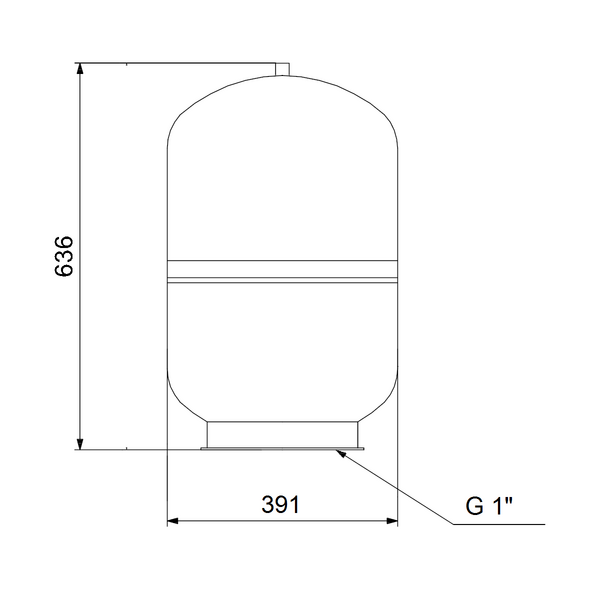 Kalvopainesäiliö Grundfos 60L PN10 pysty