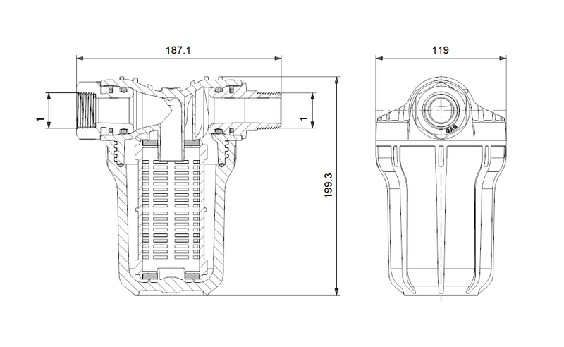 Imusuodatin Grundfos 250 micronia