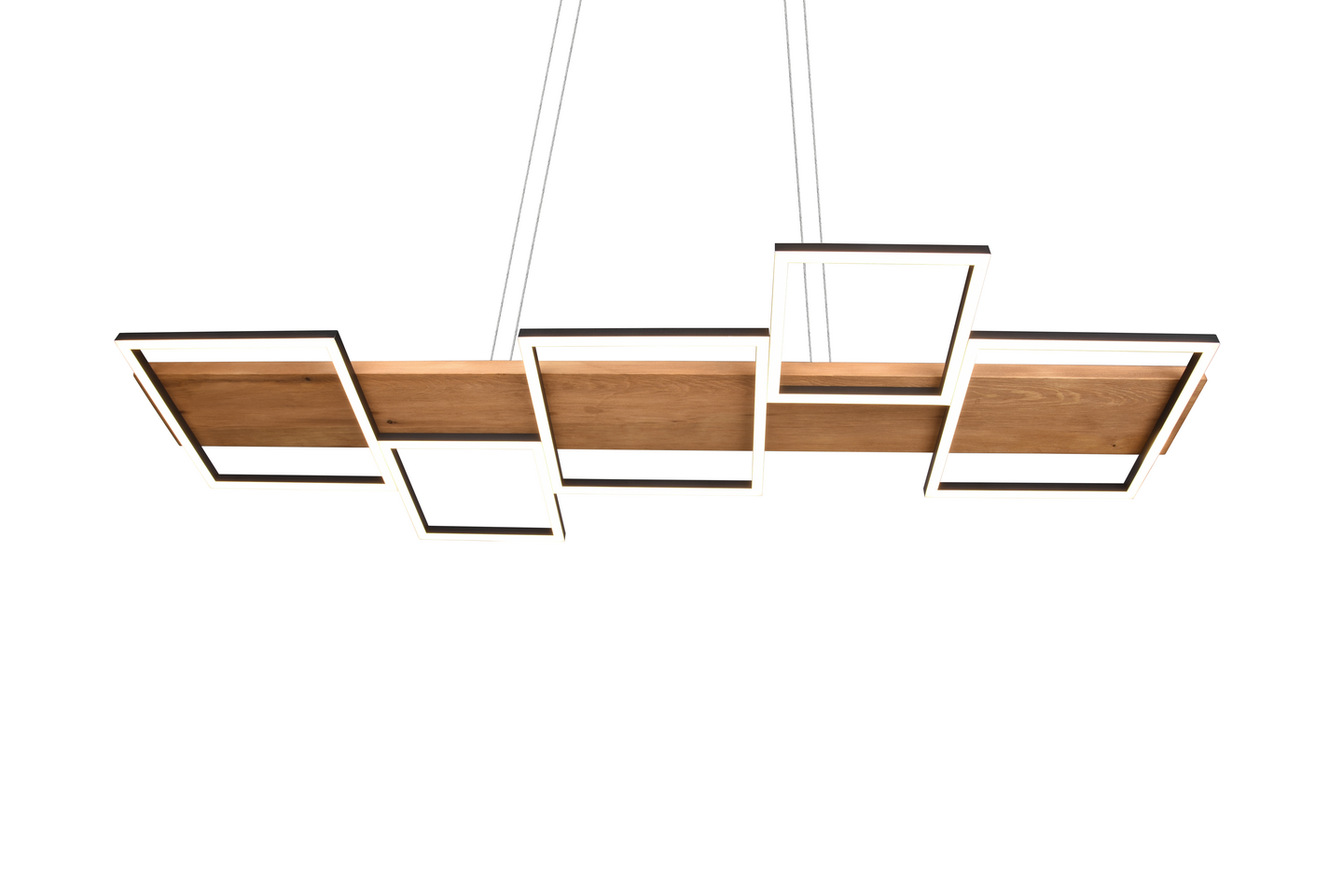 Riippuvalaisin TRIO Harper led 5700lm mattamusta/puu