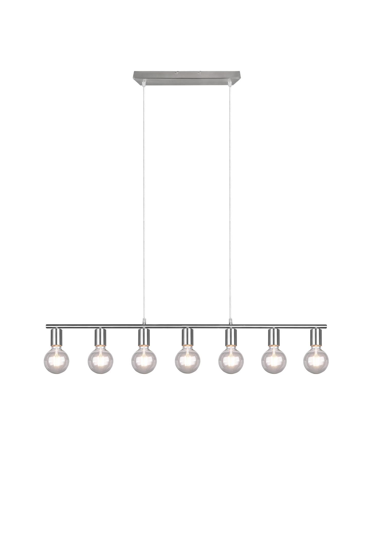 Riippuvalaisin TRIO Vannes E27 7-osainen harjattu teräs