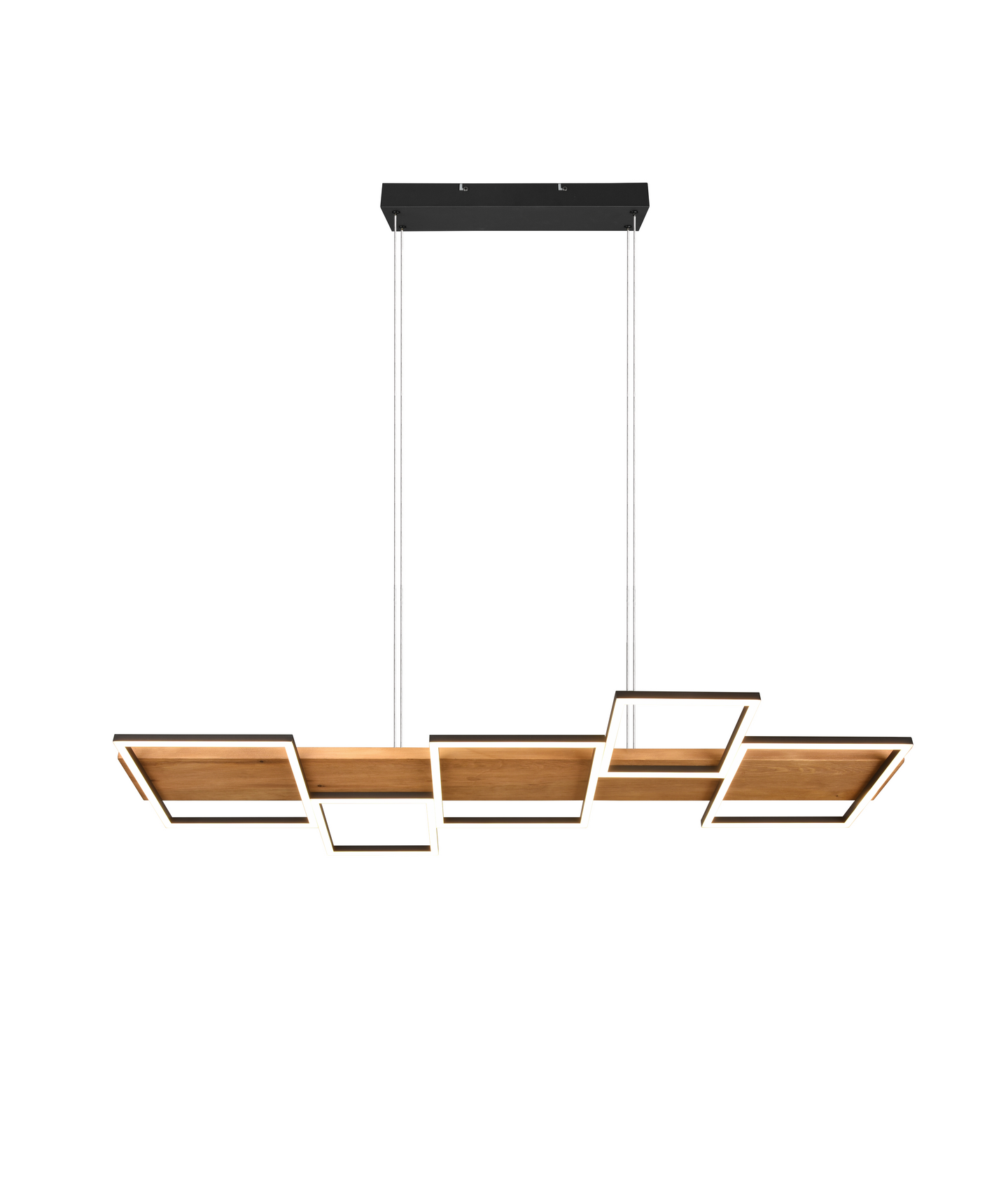 Riippuvalaisin TRIO Harper led 5700lm mattamusta/puu