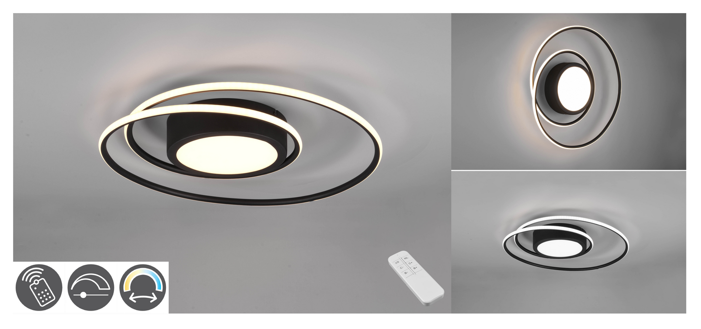 Kattovalaisin TRIO Yava led 6800lm mattamusta