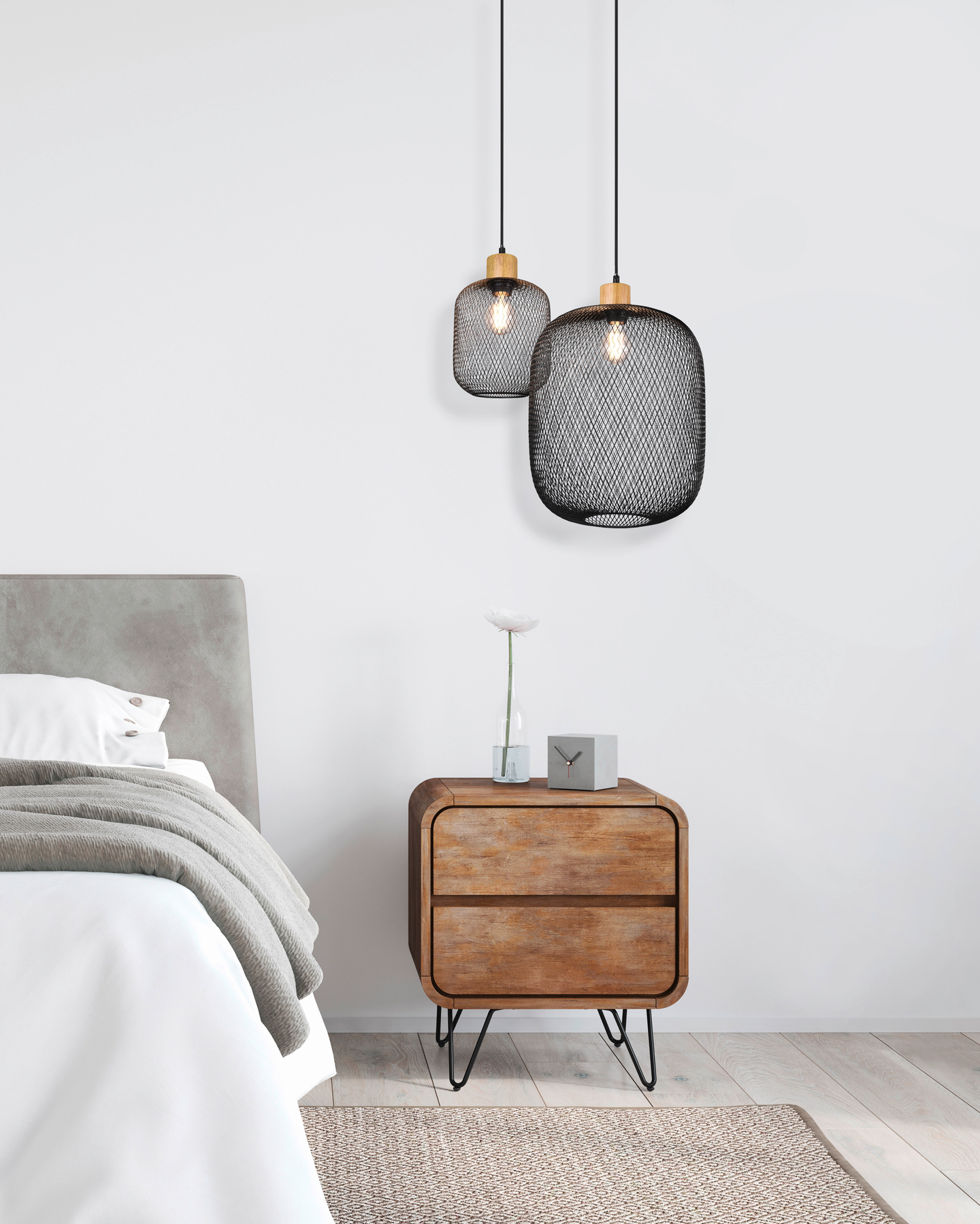 Riippuvalaisin TRIO Calimero E27 1-osainen 22cm mattamusta