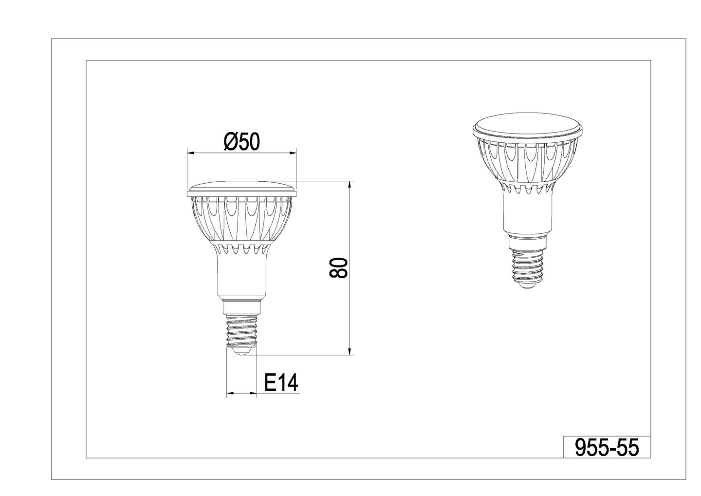 Led-lamppu TRIO kohdekupu E14 5W 400lm 3000K valkoinen