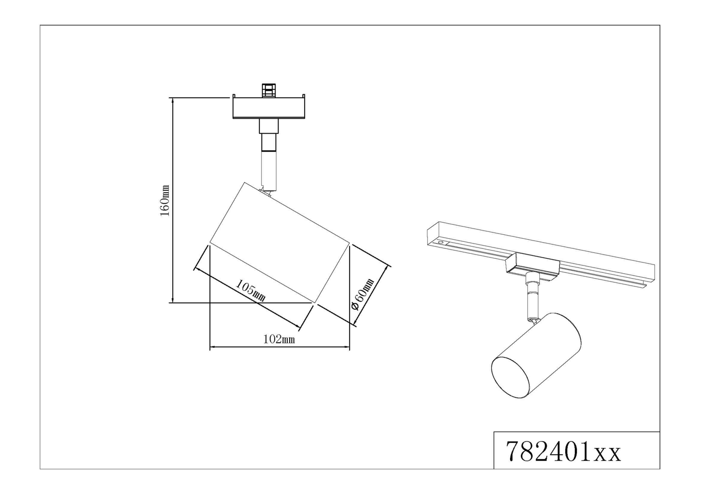 Spotti TRIO Duoline Marley GU10 1-osainen mattamessinki
